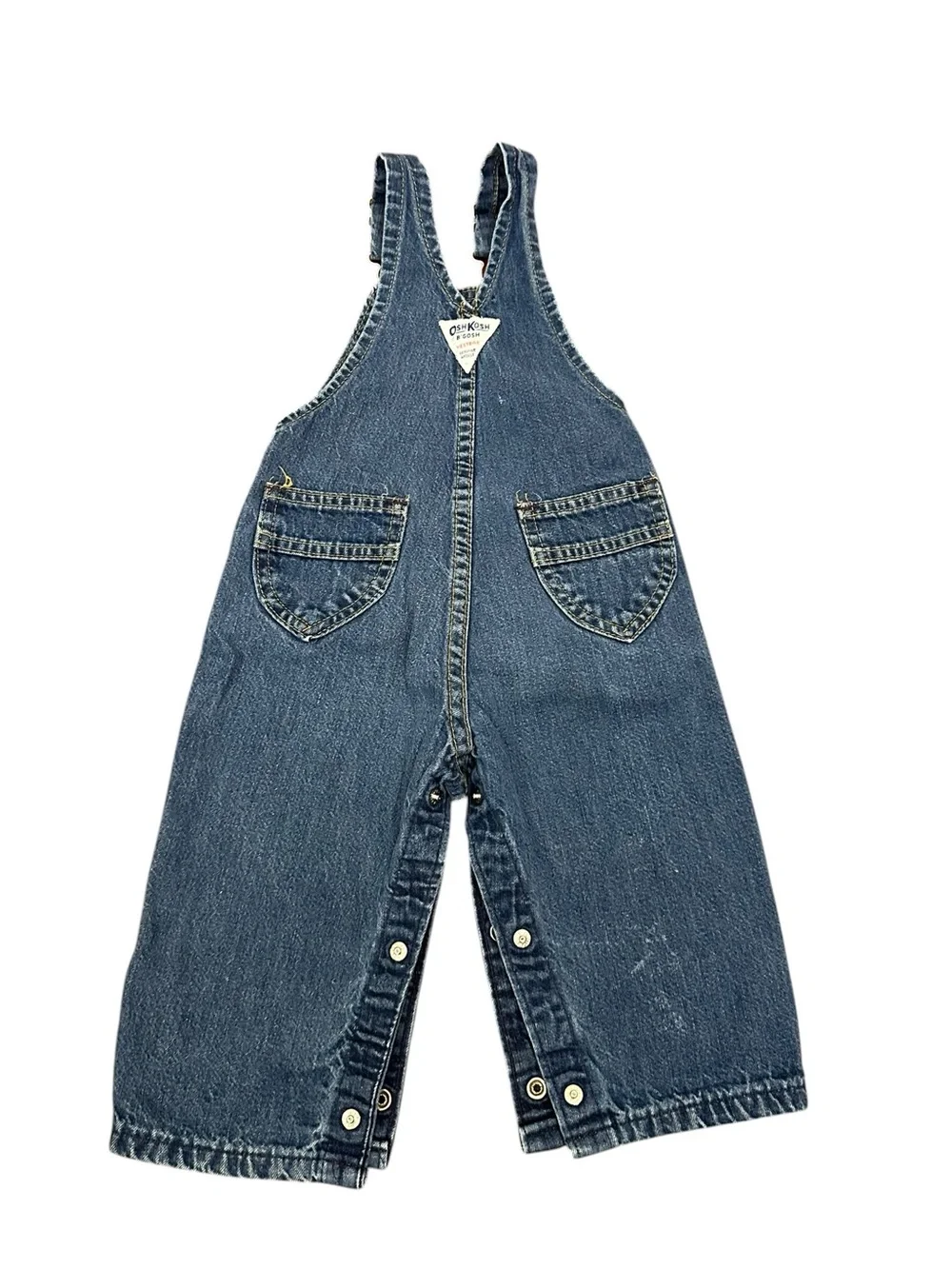 OshKosh B'gosh vintage 90s Blue Denim Kids Overalls size 18 M